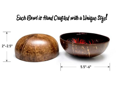 Umweltfreundliches Schalen-Set Handgefertigte Holzschalen Kokosnuss für Suppe Diamantform