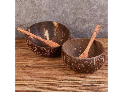 Holzfrucht-Dekor-Set aus Weidenkorb mit natürlicher Schale flacher Salat